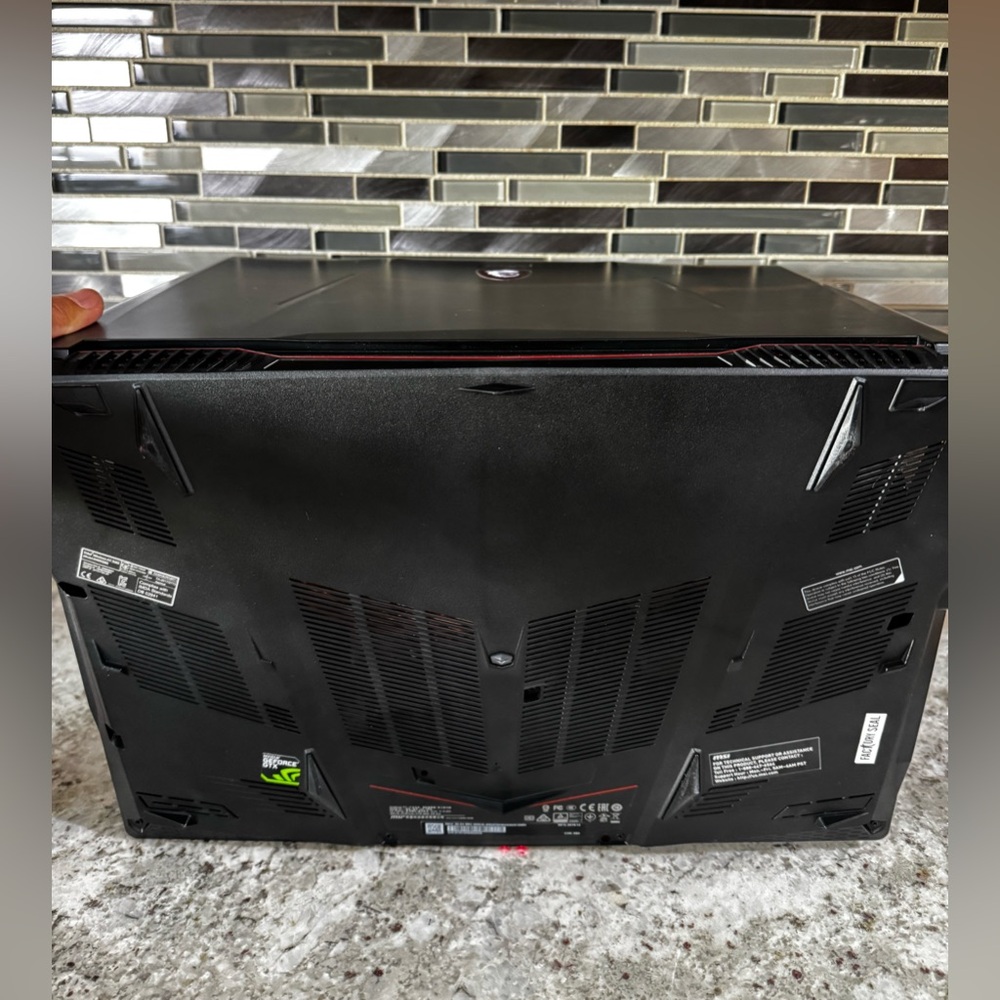 MSI Black Gaming Laptop with Red Backlit Keyboard - Picture 5 of 13